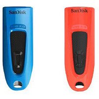 2 SanDisk USB-Sticks Ultra rot, blau 32 GB von Sandisk