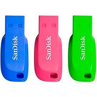 3 SanDisk USB-Sticks Cruzer Blade blau, grün, pink 16 GB von Sandisk