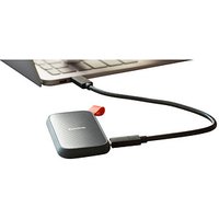 SanDisk Portable 480 GB externe SSD-Festplatte schwarz, orange von Sandisk