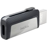 SanDisk USB-Stick Ultra Dual Drive USB Type-C silber, grau 32 GB von Sandisk