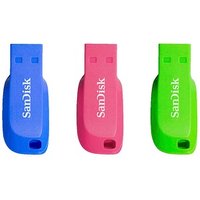 SanDisk USB-Sticks Cruzer Blade blau, grün, pink 32 GB, 3 St. von Sandisk