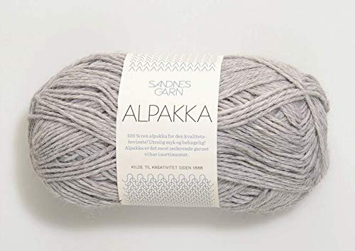 Alpakka col.1032 light grey mottled ca.110 m 50 g von Sandnes Garn