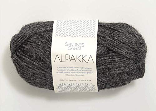 Alpakka col.1053 dark grey mottled ca.110 m 50 g von Sandnes Garn
