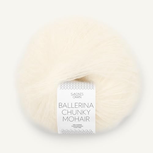 SANDNES GARN Ballerina Chunky Mohair - Farbe: Hvit (1012) - 50 g/ca. 135 m Wolle von Sandnes Garn