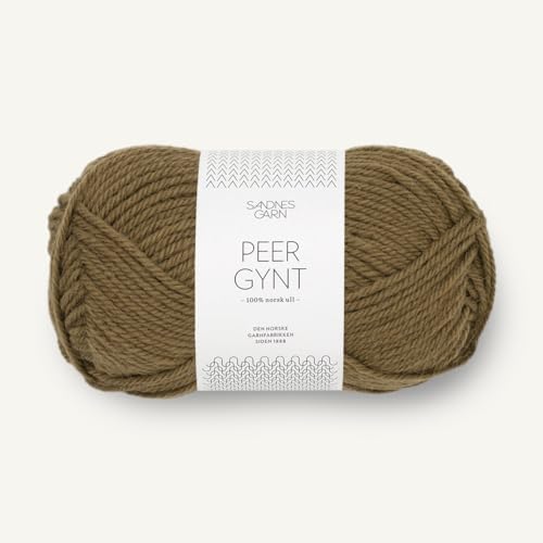 SANDNES GARN Peer Gynt - Farbe: Dark Olive (9873) - 50 g/ca. 91 m Wolle von Sandnes Garn