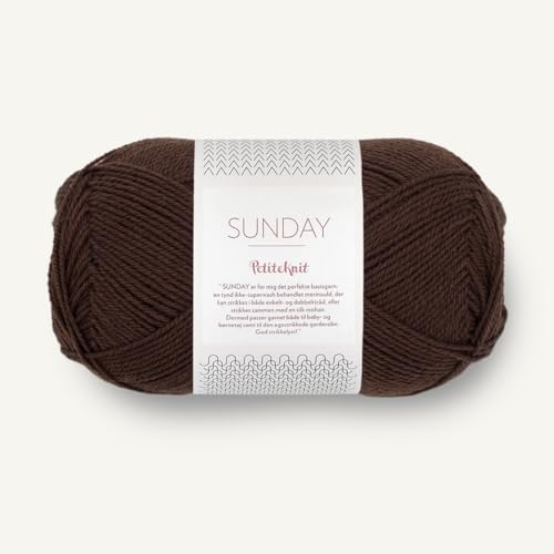 SANDNES GARN Petiteknit Sunday - Farbe: Cacao Nibs (3091) - 50 g/ca. 235 m Wolle von Sandnes Garn