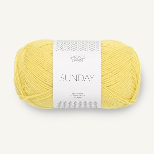 SANDNES GARN Sunday - Farbe: Lemon (9004) - 50 g/ca. 235 m Wolle von Sandnes Garn