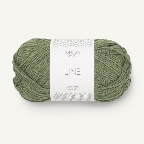Sandnes Garn Line col. 9062 olivengronn ca.110 m 50 g von Sandnes Garn