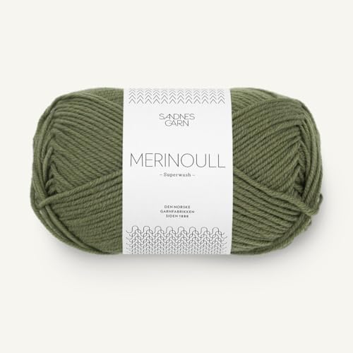 Sandnes Garn Merinoull ca. 105 m col. 9062 olivengroon 50 g von Sandnes Garn