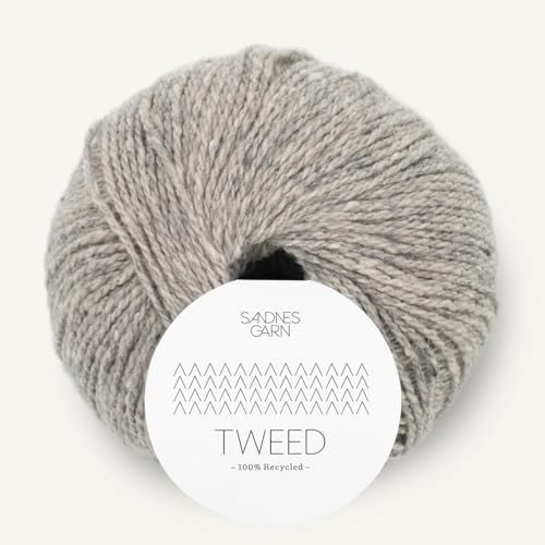 Sandnes Garn Tweed recycled ca. 175 m col. 1085 lys gra 50 g von Sandnes Garn