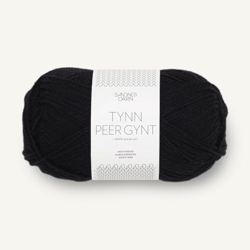 Sandnes Garn Tynn Peer Gynt ca. 205 m col. 1099 svart 50 g Sandnes Garn Tynn Peer Gynt ca. 205 m col. 1099 svart 50 g von Sandnes Garn