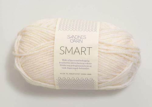 Smart col.1001 white ca.100 m 50 g Smart col.1001 white ca.100 m 50 g von Sandnes Garn