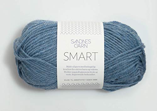 Smart col.6324 blue mottled ca.100 m 50 g Smart col.6324 blue mottled ca.100 m 50 g von Sandnes Garn