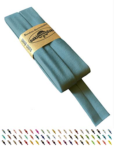 Sandras-Bastelladen Oaki Doki Schrägband/Einfassband Tricot de Luxe Jersey gefalzt 3m x 20mm 245-Hell Petrol Sandras-Bastelladen Oaki Doki Schrägband/Einfassband Tricot de Luxe Jersey gefalzt 3m x 20mm 245-Hell Petrol von Sandras-Bastelladen