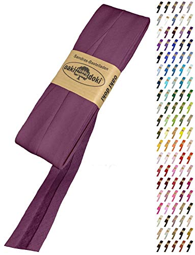 Sandras-Bastelladen Schrägband/Einfassband Baumwolle Uni gefalzt 5m x 20mm 150-Bordeauxviolett Sandras-Bastelladen Schrägband/Einfassband Baumwolle Uni gefalzt 5m x 20mm 150-Bordeauxviolett von Sandras-Bastelladen