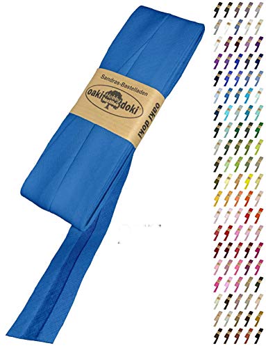 Sandras-Bastelladen Schrägband/Einfassband Baumwolle Uni gefalzt 5m x 20mm 277-Pazifikblau Sandras-Bastelladen Schrägband/Einfassband Baumwolle Uni gefalzt 5m x 20mm 277-Pazifikblau von Sandras-Bastelladen