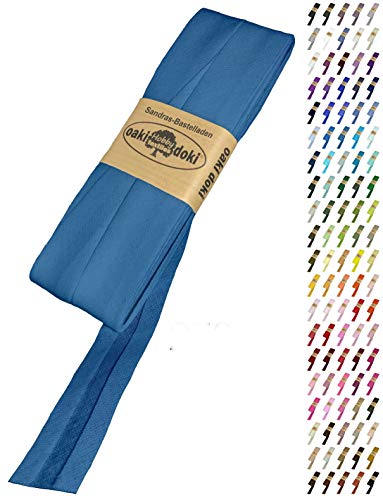 Sandras-Bastelladen Schrägband/Einfassband Baumwolle Uni gefalzt 5m x 20mm 278-Regattablau Sandras-Bastelladen Schrägband/Einfassband Baumwolle Uni gefalzt 5m x 20mm 278-Regattablau von Sandras-Bastelladen