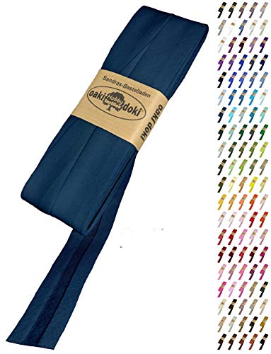 Sandras-Bastelladen Schrägband/Einfassband Baumwolle Uni gefalzt 5m x 20mm 295-Stahlblau Sandras-Bastelladen Schrägband/Einfassband Baumwolle Uni gefalzt 5m x 20mm 295-Stahlblau von Sandras-Bastelladen