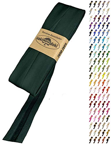 Sandras-Bastelladen Schrägband/Einfassband Baumwolle Uni gefalzt 5m x 20mm 410-Waldgrün Sandras-Bastelladen Schrägband/Einfassband Baumwolle Uni gefalzt 5m x 20mm 410-Waldgrün von Sandras-Bastelladen