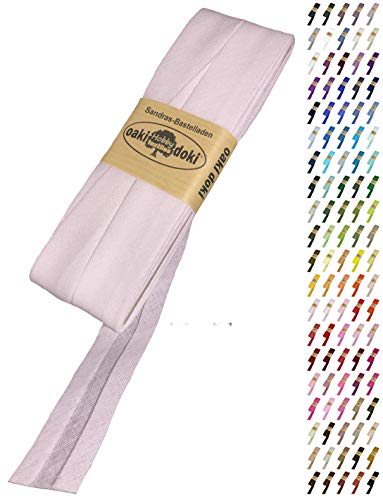Sandras-Bastelladen Schrägband/Einfassband Baumwolle Uni gefalzt 5m x 20mm 717-Vintage von Sandras-Bastelladen