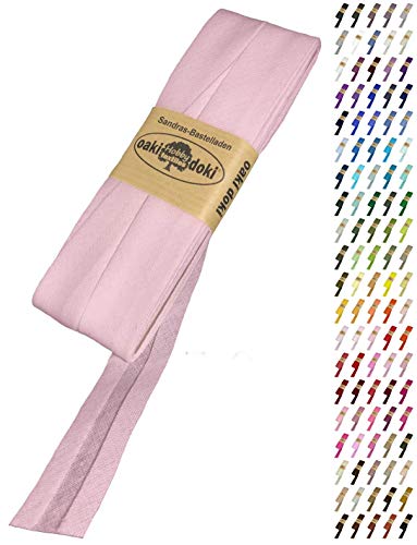 Sandras-Bastelladen Schrägband/Einfassband Baumwolle Uni gefalzt 5m x 20mm 719-Pastellrosa Sandras-Bastelladen Schrägband/Einfassband Baumwolle Uni gefalzt 5m x 20mm 719-Pastellrosa von Sandras-Bastelladen