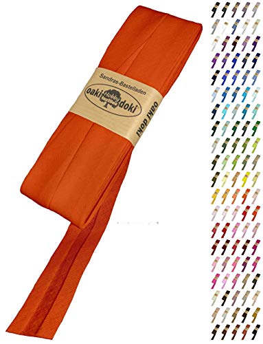Sandras-Bastelladen Schrägband/Einfassband Baumwolle Uni gefalzt 5m x 20mm 725-Hellrot Sandras-Bastelladen Schrägband/Einfassband Baumwolle Uni gefalzt 5m x 20mm 725-Hellrot von Sandras-Bastelladen
