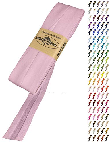 Sandras-Bastelladen Schrägband/Einfassband Baumwolle Uni gefalzt 5m x 20mm 748-Rosa Sandras-Bastelladen Schrägband/Einfassband Baumwolle Uni gefalzt 5m x 20mm 748-Rosa von Sandras-Bastelladen