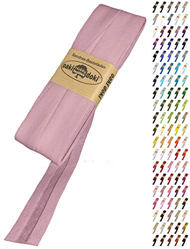 Sandras-Bastelladen Schrägband/Einfassband Baumwolle Uni gefalzt 5m x 20mm 749-Altrosa Sandras-Bastelladen Schrägband/Einfassband Baumwolle Uni gefalzt 5m x 20mm 749-Altrosa von Sandras-Bastelladen