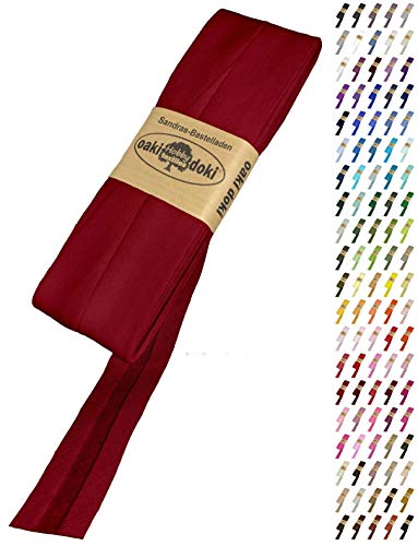 Sandras-Bastelladen Schrägband/Einfassband Baumwolle Uni gefalzt 5m x 20mm 751-Rotbraun Sandras-Bastelladen Schrägband/Einfassband Baumwolle Uni gefalzt 5m x 20mm 751-Rotbraun von Sandras-Bastelladen