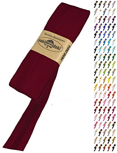 Sandras-Bastelladen Schrägband/Einfassband Baumwolle Uni gefalzt 5m x 20mm 752-Beere Sandras-Bastelladen Schrägband/Einfassband Baumwolle Uni gefalzt 5m x 20mm 752-Beere von Sandras-Bastelladen