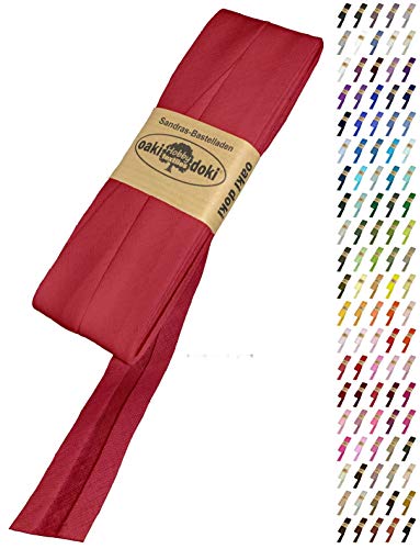 Sandras-Bastelladen Schrägband/Einfassband Baumwolle Uni gefalzt 5m x 20mm 755-Kirsche Sandras-Bastelladen Schrägband/Einfassband Baumwolle Uni gefalzt 5m x 20mm 755-Kirsche von Sandras-Bastelladen