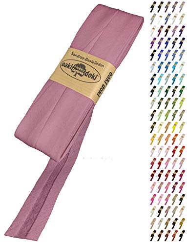 Sandras-Bastelladen Schrägband/Einfassband Baumwolle Uni gefalzt 5m x 20mm 776-Dunkel Altrosa Sandras-Bastelladen Schrägband/Einfassband Baumwolle Uni gefalzt 5m x 20mm 776-Dunkel Altrosa von Sandras-Bastelladen