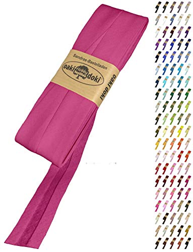Sandras-Bastelladen Schrägband/Einfassband Baumwolle Uni gefalzt 5m x 20mm 795-Cyclam Sandras-Bastelladen Schrägband/Einfassband Baumwolle Uni gefalzt 5m x 20mm 795-Cyclam von Sandras-Bastelladen