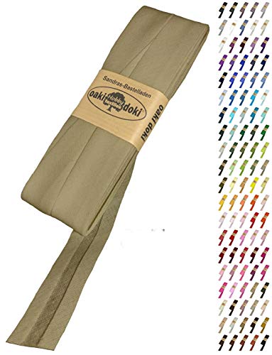 Sandras-Bastelladen Schrägband/Einfassband Baumwolle Uni gefalzt 5m x 20mm 837-Mocca Sandras-Bastelladen Schrägband/Einfassband Baumwolle Uni gefalzt 5m x 20mm 837-Mocca von Sandras-Bastelladen