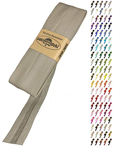 Sandras-Bastelladen Schrägband/Einfassband Baumwolle Uni gefalzt 5m x 20mm 886-Kaschmir-Braun Sandras-Bastelladen Schrägband/Einfassband Baumwolle Uni gefalzt 5m x 20mm 886-Kaschmir-Braun von Sandras-Bastelladen