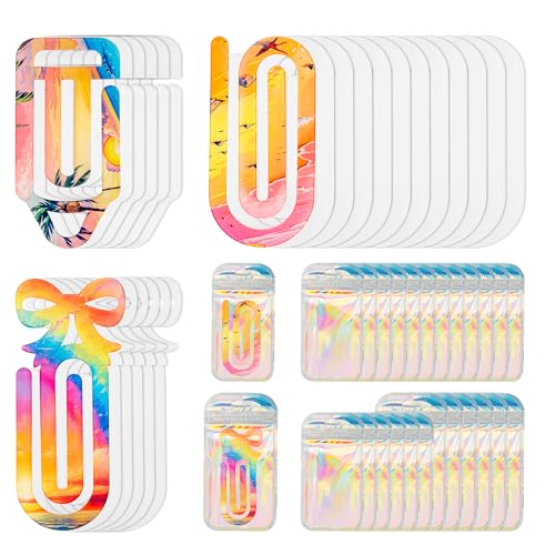 48 Stück Sublimations-Rohlinge aus Acryl, Büroklammern, 10,2 x 5,1 cm, Jumbo-Büroklammern, transparent für Wärmeübertragung, DIY-Design, Schule, Klassenzimmer, Schreibwaren, Büro, Zuhause, Geschenk von Sandure