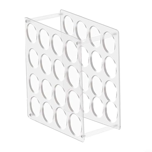 Sandyseptember Vinyl-Rollen-Aufbewahrungsregal, Acryl-Geschenkpapier-Aufbewahrung, abnehmbarer transparenter Rollenständer für Zuhause, Büro, Bastelraum (16 Löcher) von Sandyseptember