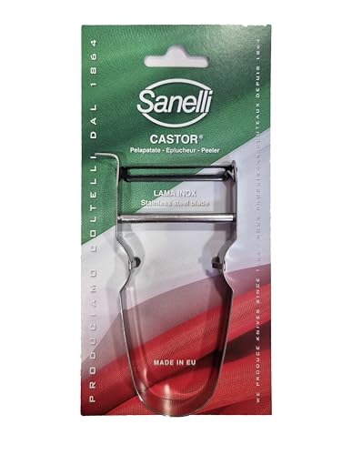 Sanelli Professioneller Sparschäler Castor aus Edelstahl, Klinge aus Edelstahl Sanelli Professioneller Sparschäler Castor aus Edelstahl, Klinge aus Edelstahl von Sanelli