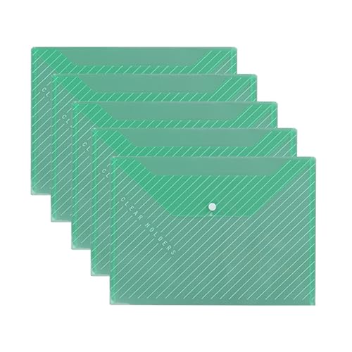 Sanerfa Transparente Dokumentenmappe, Geldbörse, Knopfverschluss, Dokumenten-Organizer, wasserabweisend, Briefgröße von Sanerfa