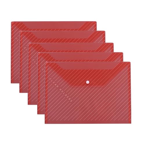 Sanerfa Transparente Dokumentenmappe, Geldbörse, Knopfverschluss, Dokumenten-Organizer, wasserabweisend, Briefgröße von Sanerfa
