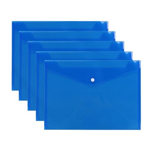 Sanerfa Transparente Dokumentenmappe, Geldbörse, Knopfverschluss, Dokumenten-Organizer, wasserabweisend, Briefgröße von Sanerfa