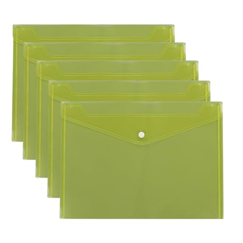 Sanerfa Transparente Dokumentenmappe, Geldbörse, Knopfverschluss, Dokumenten-Organizer, wasserabweisend, Briefgröße von Sanerfa