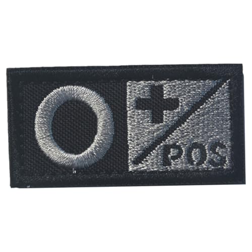 Blutgruppe Patch, Typ O POS Nylon gestickt, Haken- und Loop -Rücken für Weste, Hut, Rucksackdekoration Blutgruppe Patch, Typ O POS Nylon gestickt, Haken- und Loop -Rücken für Weste, Hut, Rucksackdekoration von Sanfiyya