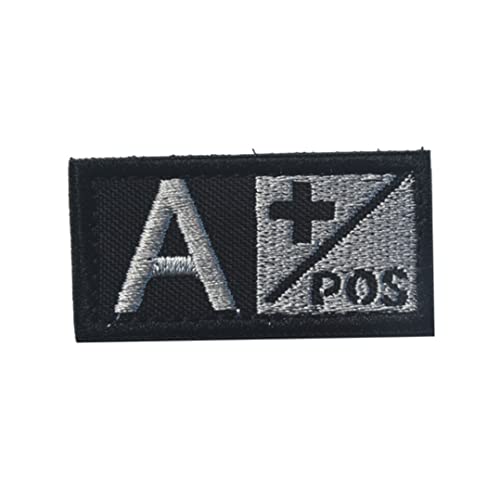 Blutgruppe gestickte Patches, Nylon -Stickflächen, Moral Emblem Applices Dekorative Flecken Typ A+ POS von Sanfiyya