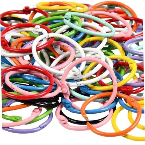 Sanfiyya Buntes Buch Lose Blattbindemittel Ringe, 100pcs Metall Lose Paper Notebook -Ringe Schlüsselbund für Karteikarten, Zuhause, Schule, Büro Sanfiyya Buntes Buch Lose Blattbindemittel Ringe, 100pcs Metall Lose Paper Notebook -Ringe Schlüsselbund für Karteikarten, Zuhause, Schule, Büro von Sanfiyya