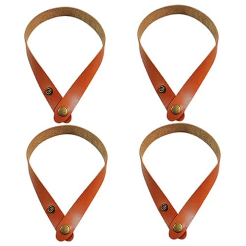 Sanfiyya Ledervorhangsteuerbacks, 4pcs weiche und verstellbare Vintage -Style -Vorhangkindbacks für Home Hotel Dekorationen von Sanfiyya