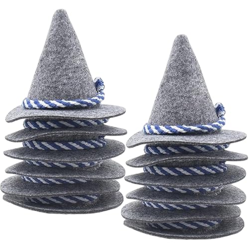 Sanfiyya Oktoberfest Dekorative Seppel Hut, 12pcs Mini Hexenhüte, Filzzauberer Hut, Weinflaschendekor für Party -Gefälligkeiten DIY -Accessoires Handwerkshandwerk Sanfiyya Oktoberfest Dekorative Seppel Hut, 12pcs Mini Hexenhüte, Filzzauberer Hut, Weinflaschendekor für Party -Gefälligkeiten DIY -Accessoires Handwerkshandwerk von Sanfiyya