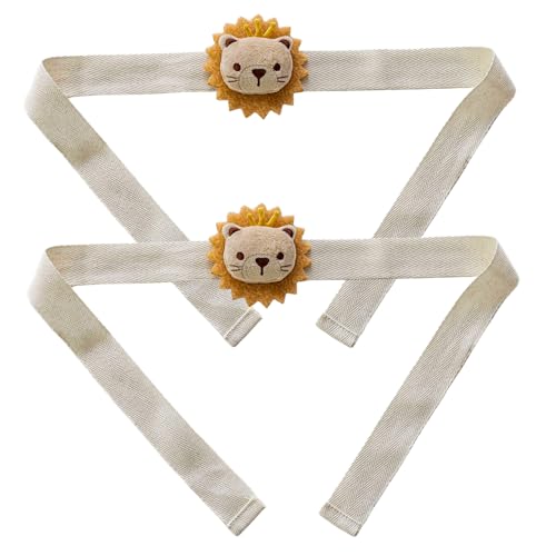 Vorhangkrawatten, 2pcs Soft Cartoon Stofflendenbacks, 33 gestickte Tierformvorhang Holdbacks für Auto, Babyzimmer, Schlafzimmerdekoration von Sanfiyya