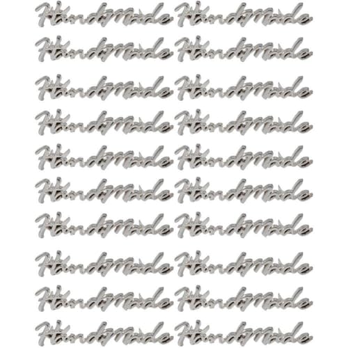 20pcs Rechteck -metalletikett Handgefertigte Schnalle -Etiketten Für Geldbörse DIY -nähzubehör 10x35 Mm Für Schmuckherstellung von Sanfly