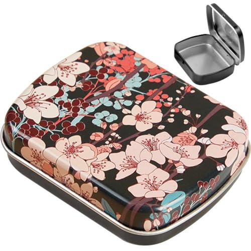 Sanfly Metall Tragbare Speicherbox 1pcs Mini Rechteck Leere Box Metalldelben Scharnern Deckel Süße Aufbewahrungsbehälter Für Süßigkeitenmünzen Winziges Perle von Sanfly